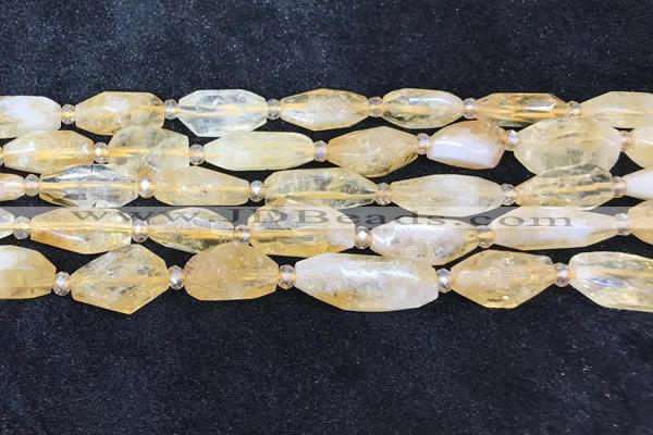 CNG8681 15.5 inches 12*23mm - 15*25mm faceted freeform citrine beads