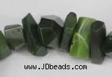 CNG869 15.5 inches 7*14mm – 13*25mm faceted nuggets Canadian jade beads