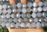 CNG8708 15.5 inches 12mm faceted nuggets blue chalcedony beads