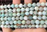 CNG8711 15.5 inches 8mm faceted nuggets amazonite gemstone beads