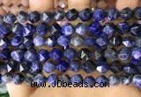 CNG8764 15.5 inches 8mm faceted nuggets sodalite gemstone beads