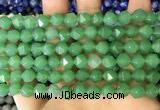 CNG8766 15.5 inches 8mm faceted nuggets green aventurine beads