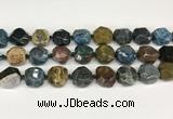 CNG8793 16*17mm - 18*19mm faceted nuggets agate  beads