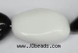 CNG88 15.5 inches 13*18mm - 25*35mm nuggets black & white agate beads