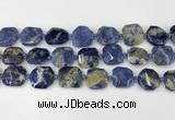 CNG8819 15.5 inches 16mm - 20mm faceted freeform sodalite beads