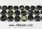 CNG8824 15.5 inches 16mm - 20mm faceted freeform labradorite beads