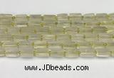 CNG8851 15.5 inches 8*12mm - 10*16mm nuggets matte lemon quartz beads