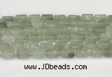 CNG8852 15.5 inches 8*12mm - 10*16mm nuggets matte green quartz beads