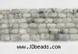 CNG8855 15.5 inches 8*12mm - 10*16mm nuggets matte white moonstone beads