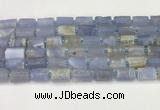 CNG8857 8*12mm - 10*16mm nuggets matte blue chalcedony beads