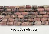 CNG8860 15.5 inches 8*12mm - 10*16mm nuggets matte rhodonite beads