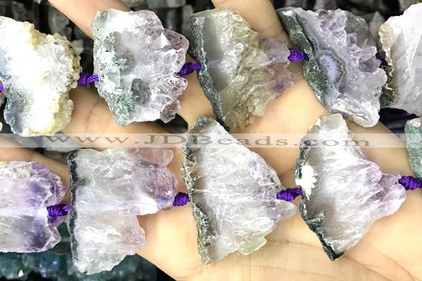 CNG8960 15 inches 22*30mm - 30*40mm freeform druzy amethyst beads