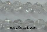 CNG913 15 inches 12mm faceted nuggets white crystal beads