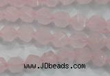 CNG919 15 inches 8mm faceted nuggets rose quartz beads