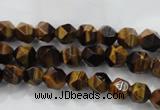 CNG935 15 inches 6mm faceted nuggets yellow tiger eye beads