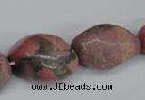 CNG94 15.5 inches 12*14mm - 20*35mm nuggets rhodochrosite gemstone beads