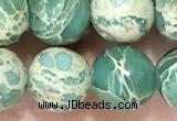 CNI368 15.5 inches 8mm round blue impression jasper beads