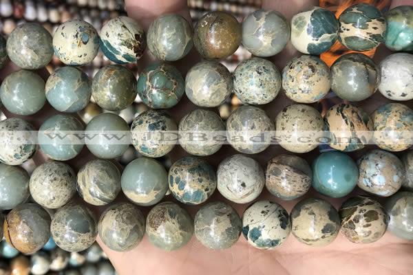 CNI404 15.5 inches 12mm round blue impression jasper beads