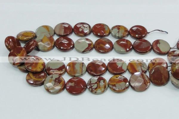 CNJ01 15.5 inches 25mm faceted coin natural noreena jasper beads