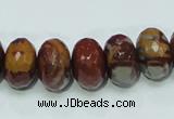 CNJ24 15.5 inches 10*16mm faceted rondelle natural noreena jasper beads