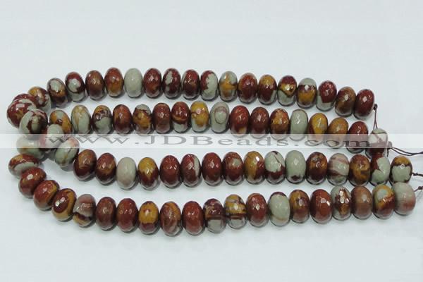 CNJ24 15.5 inches 10*16mm faceted rondelle natural noreena jasper beads