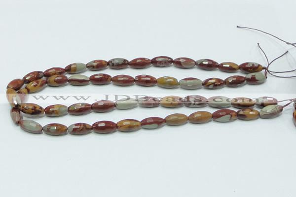 CNJ27 15.5 inches 8*16mm faceted rice natural noreena jasper beads