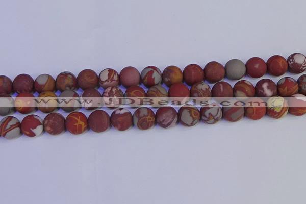 CNJ304 15.5 inches 12mm round matte noreena jasper beads wholesale