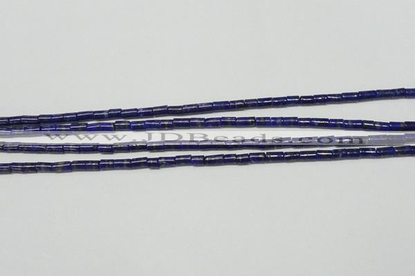 CNL1269 15.5 inches 3*6mm tube natural lapis lazuli beads