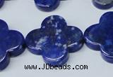 CNL1284 15.5 inches 25mm flower natural lapis lazuli beads