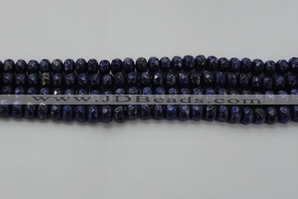 CNL1403 15.5 inches 5*8mm faceted rondelle lapis lazuli beads