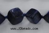 CNL1517 15.5 inches 8*8mm - 18*18mm cube lapis lazuli gemstone beads