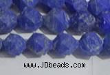 CNL1666 15.5 inches 8mm faceted nuggets matte lapis lazuli beads