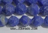 CNL1667 15.5 inches 10mm faceted nuggets matte lapis lazuli beads