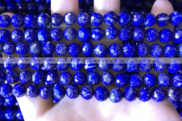 CNL1707 15.5 inches 8mm faceted round lapis lazuli beads