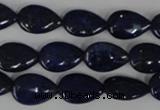 CNL501 15.5 inches 10*14mm flat teardrop natural lapis lazuli beads