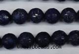 CNL604 15.5 inches 12mm faceted round natural lapis lazuli gemstone beads