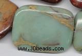 CNS115 15.5 inches 30*40mm rectangle natural serpentine jasper beads