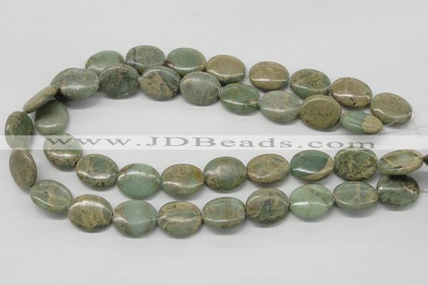 CNS14 16 inches 15*20mm oval natural serpentine jasper beads