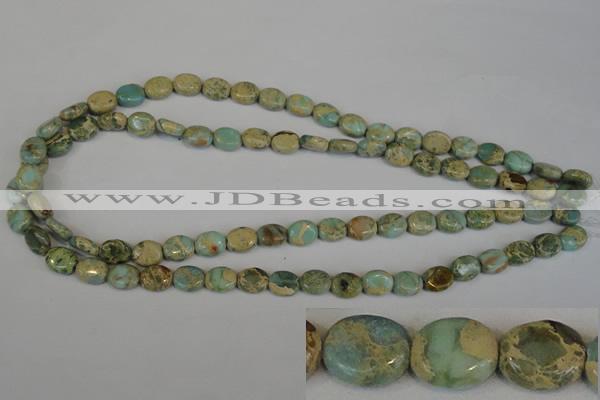 CNS188 15.5 inches 8*10mm oval natural serpentine jasper beads