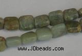 CNS212 15.5 inches 6*6mm square natural serpentine jasper beads