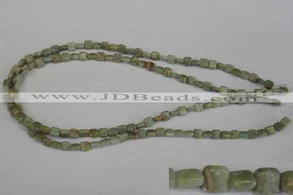 CNS212 15.5 inches 6*6mm square natural serpentine jasper beads