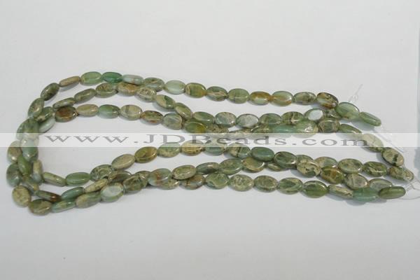 CNS240 15.5 inches 8*12mm oval natural serpentine jasper beads