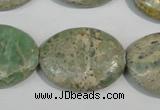 CNS244 15.5 inches 22*30mm oval natural serpentine jasper beads