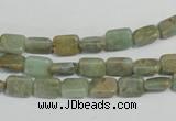 CNS253 15.5 inches 6*8mm rectangle natural serpentine jasper beads