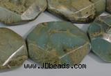 CNS263 15.5 inches 22*30mm octagonal natural serpentine jasper beads