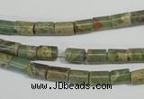 CNS274 15.5 inches 5*7mm tube natural serpentine jasper beads