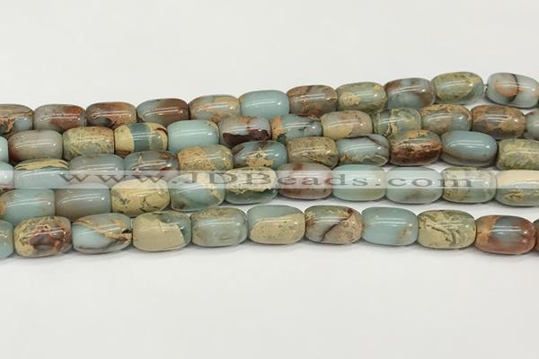 CNS310 15.5 inches 8*12mm drum serpentine jasper beads