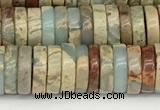 CNS320 15.5 inches 3*8mm heishi serpentine jasper beads