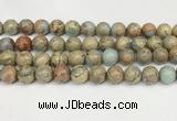 CNS335 15.5 inches 14mm round serpentine jasper beads wholesale