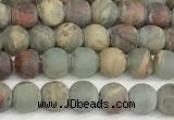 CNS345 15.5 inches 6mm round matte serpentine jasper beads